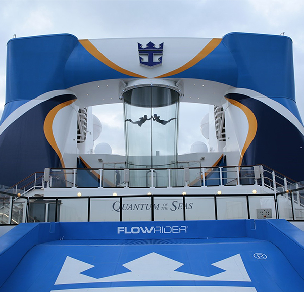 ifly wind tunnel on the Quantum of the Seas cruise ship